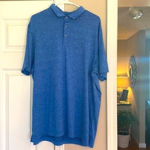 Champions Men’s Polo Size XL 100% polyester Super Soft EUC Pretty Blue